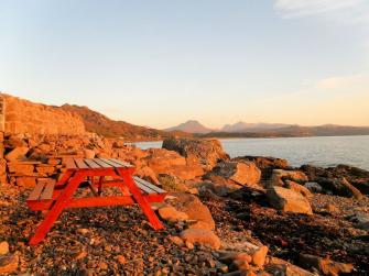 Sitting area by the shore